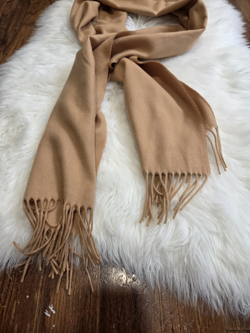 V.fraas Camel Fringe Scarf - Women Accessories